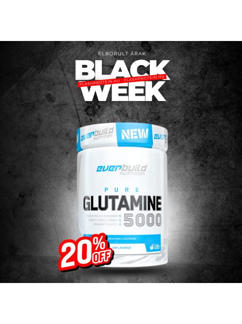 EverBuild Glutamin 5000 - 100%-os gyógyszerészeti tisztaságú glutamin - 200g