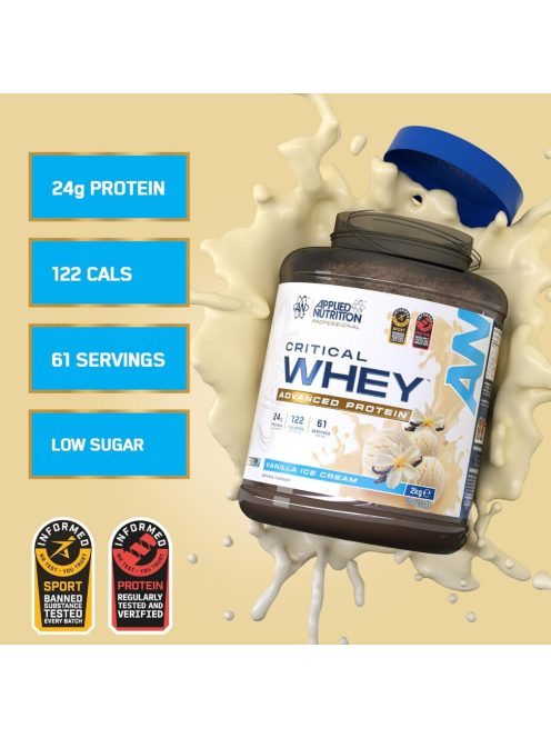 Applied Critical Whey Protein  - Tejsavófehérje mátrix - vanília - 2kg
