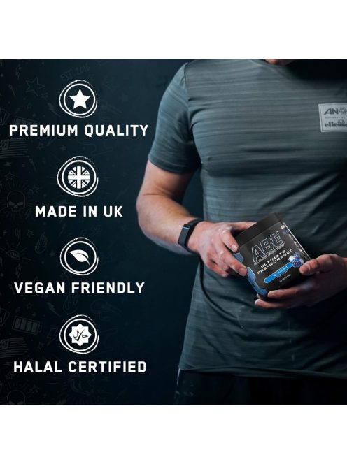 Applied ABE All Black Everything - Edzés előtti italpor - kékmálna - 375g