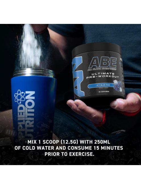 Applied ABE All Black Everything - Edzés előtti italpor - savanyú alma - 375g