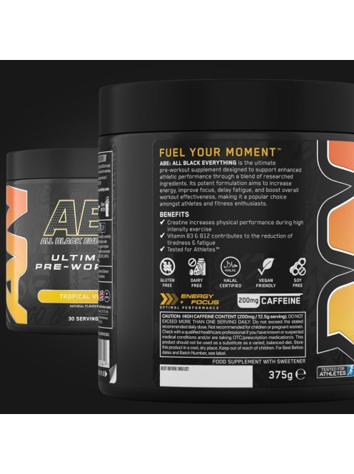 Applied ABE All Black Everything - Edzés előtti italpor - trópusi íz - 375g